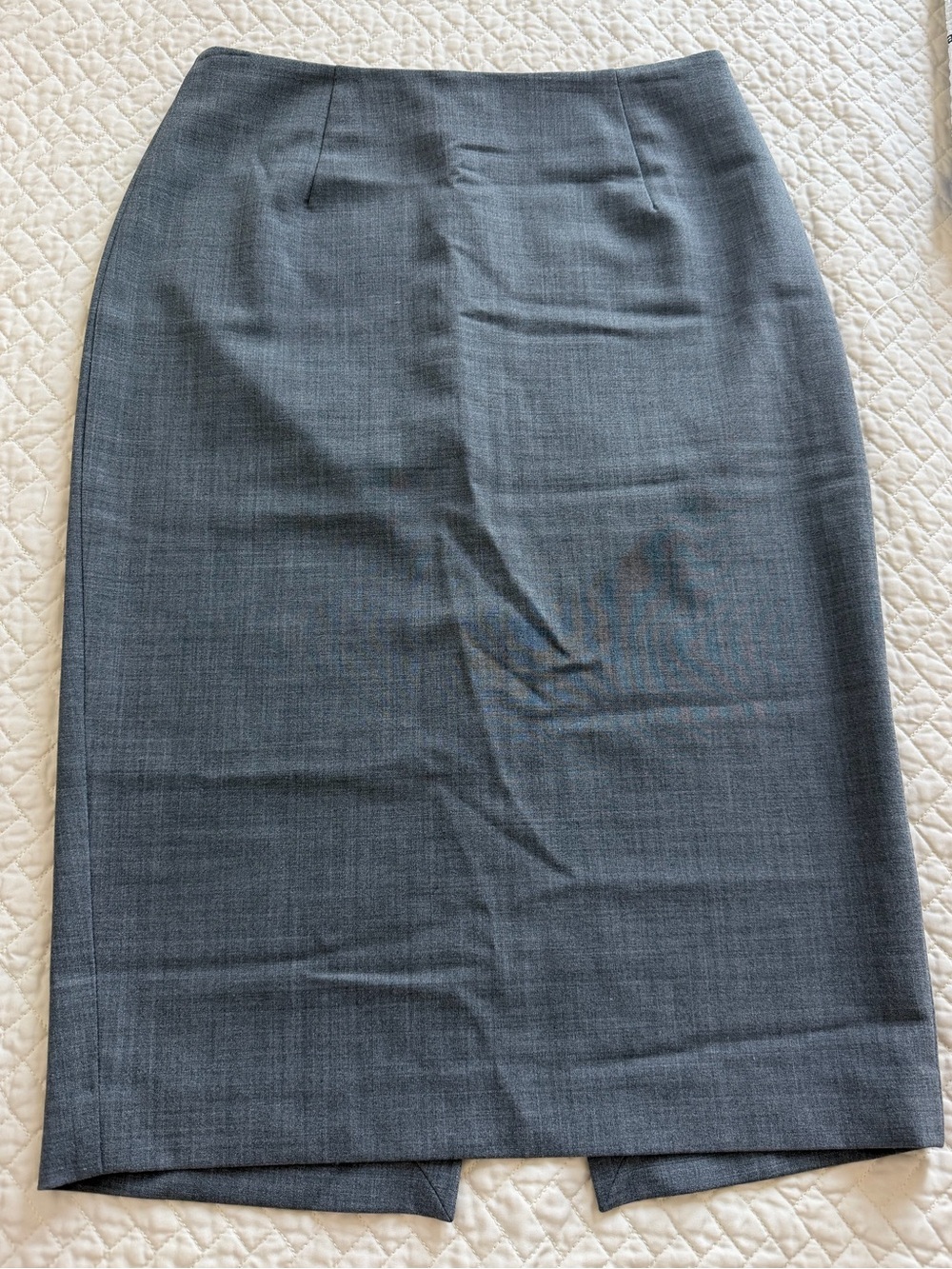 Theory Gray Wool Blend Pencil Skirt Size 6 Career Office Classic
